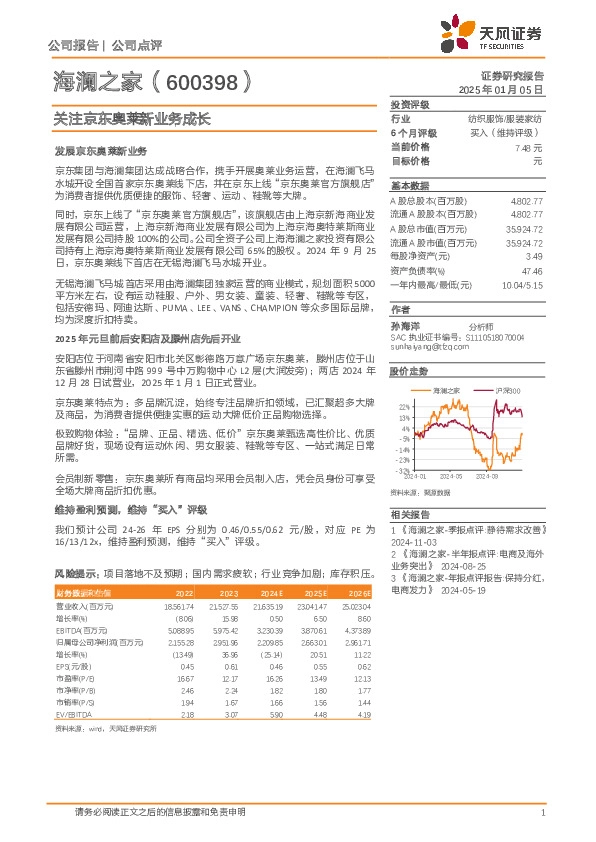 关注京东奥莱新业务成长