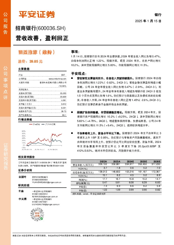 营收改善，盈利回正
