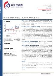 Q3业绩延续历史新高，多产品线战略优势凸显