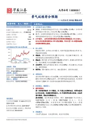 九号公司2024Q4预告点评：景气延续符合预期