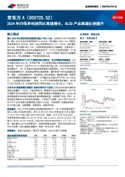 2024年归母净利润同比高速增长,OLED产品高端比例提升