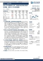 2024年业绩预告点评:减值加速导致业绩不及预期,看好25年利润高增