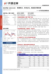 公司信息更新报告：短期承压、库存去化，高股息有望延续