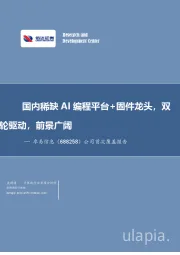 公司首次覆盖报告:国内稀缺AI编程平台+固件龙头,双轮驱动,前景广阔