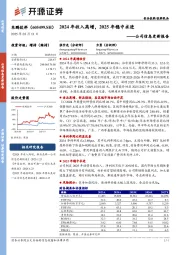 公司信息更新报告:2024年收入高增,2025年稳中求进