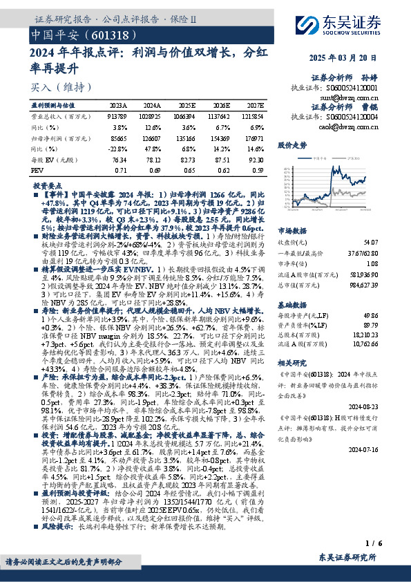 2024年年报点评：利润与价值双增长，分红率再提升