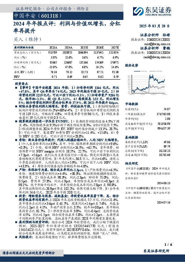 2024年年报点评：利润与价值双增长，分红率再提升