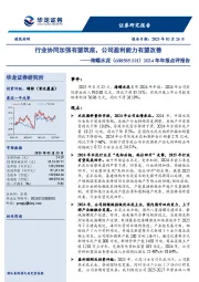 2024年年报点评报告：行业协同加强有望筑底，公司盈利能力有望改善