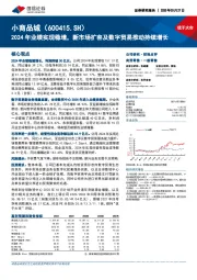 2024年业绩实现稳增,新市场扩容及数字贸易推动持续增长