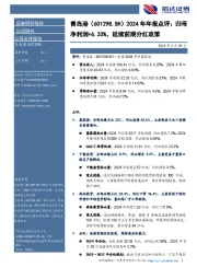 2024年年报点评:归母净利润+6.33%,延续前期分红政策