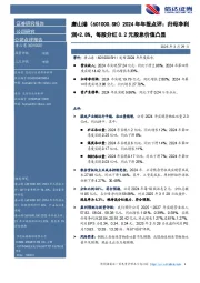 2024年年报点评:归母净利润+2.8%,每股分红0.2元股息价值凸显