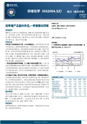 四季度产品盈利承压，一季度氨纶回暖