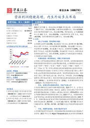 营收利润稳健高增，内生外延多点布局