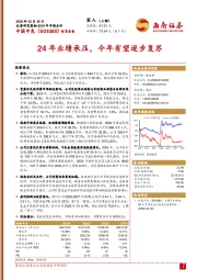2024年年报点评:24年业绩承压,今年有望逐步复苏