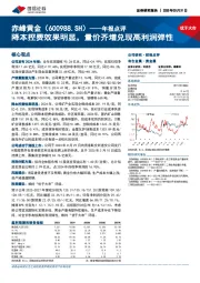 年报点评：降本控费效果明显，量价齐增兑现高利润弹性