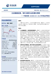 2024年年报点评报告：主业稳健发展，海外及新兴业务增长亮眼