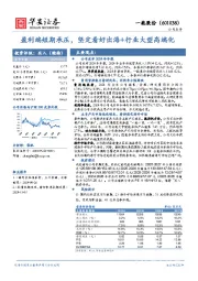 盈利端短期承压,坚定看好出海+行业大型高端化