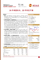 2024年报点评:24年销量承压,25年恢复可期