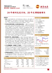 2024年报点评:24年顺利达成目标,25年定调稳健增长