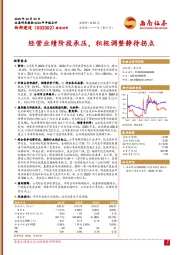 经营业绩阶段承压，积极调整静待拐点