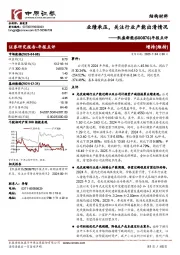 年报点评:业绩承压,关注行业产能出清情况
