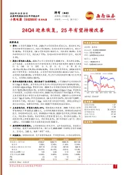 2024年年报点评：24Q4迎来恢复，25年有望持续改善