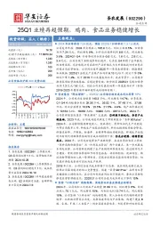 25Q1业绩再超预期,鸡肉、食品业务稳健增长