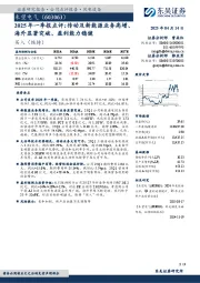 2025年一季报点评:传动及新能源业务高增、海外显著突破、盈利能力稳健