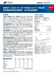 2024年年报及2025年一季报点评:事业部制改革推动业绩提升,海外业务拓展顺利