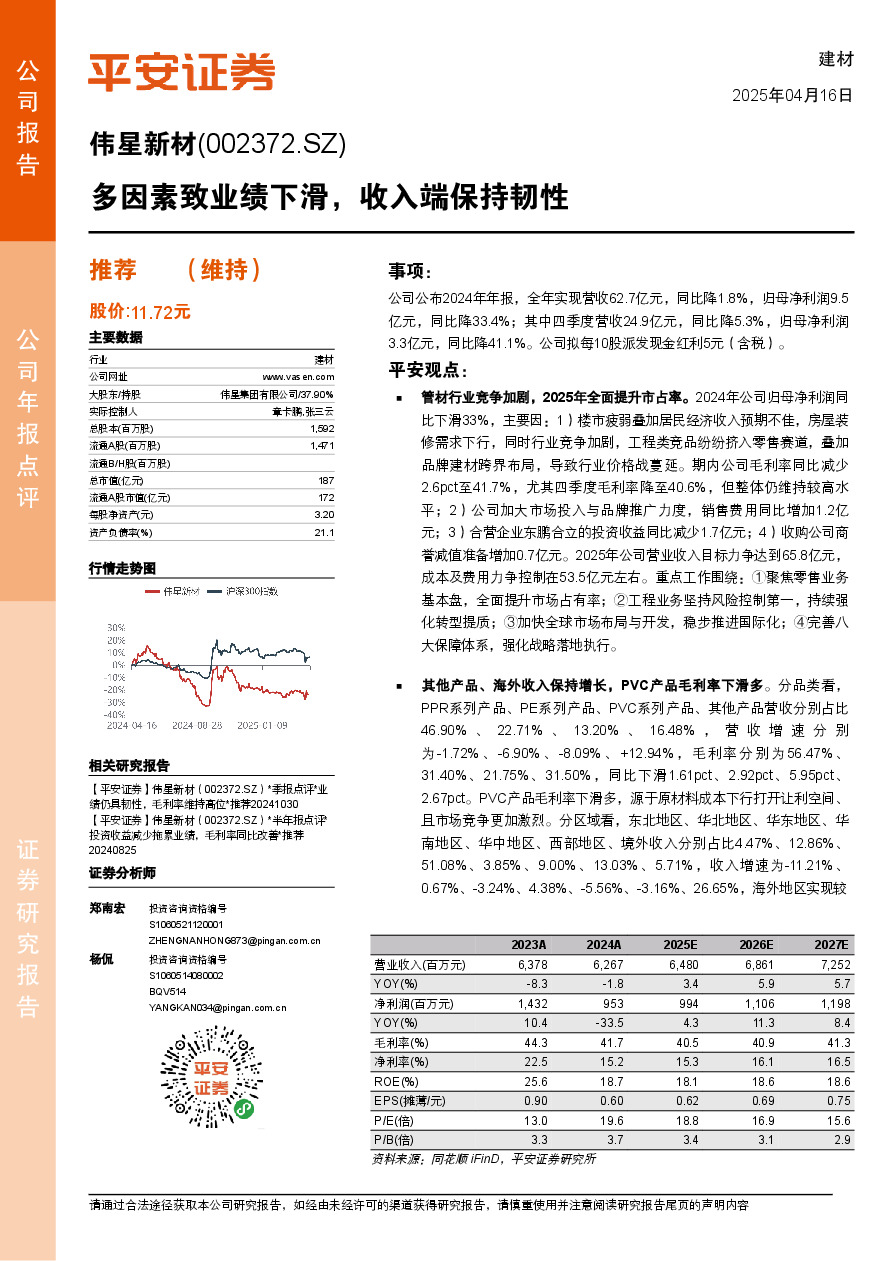 多因素致业绩下滑，收入端保持韧性