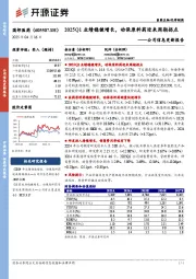 公司信息更新报告:2025Q1业绩稳健增长,动保原料药迎来周期拐点