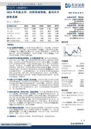 2024年年报点评:利润再超预期,盈利水平持续亮眼