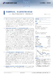 2024年年报及2025年一季报业绩点评:业绩持续承压,多元布局引领未来发展