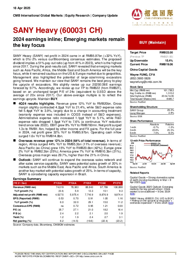 2024 earnings inline; Emerging markets remain the key focus