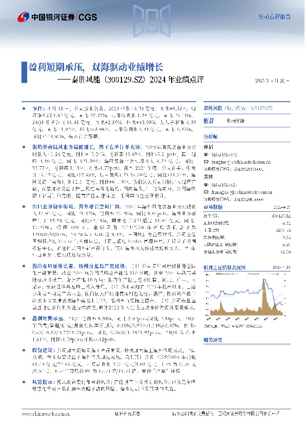 2024年业绩点评：盈利短期承压，双海驱动业绩增长