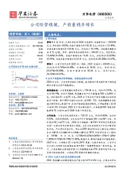 公司经营稳健,产销量稳步增长