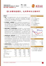 Q1业绩快速增长,毛利率环比大幅回升