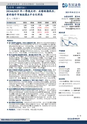2024&2025年一季报点评:业绩短期承压,看好海外市场拓展&平台化布局