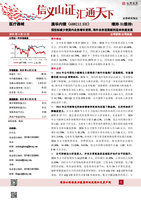 招投标减少使国内业务增长受限，海外业务进展顺利迎来快速发展