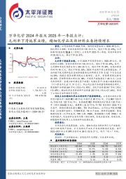 万华化学2024年报及2025年一季报点评:毛利率下滑拖累业绩,精细化学品及新材料业务持续增长