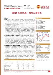 25Q1经营筑底,期待后续修复