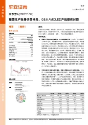 按需生产改善供需格局,G8.6 AMOLED产线提前封顶