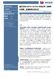 2024年报点评:业绩符合预期,延续较高比例分红