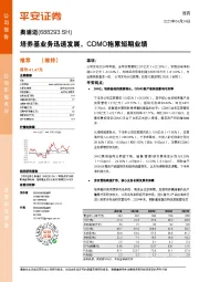 培养基业务迅速发展,CDMO拖累短期业绩