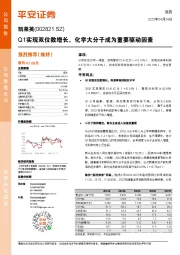 Q1实现双位数增长,化学大分子成为重要驱动因素