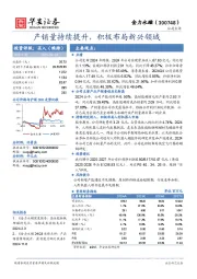 产销量持续提升，积极布局新兴领域