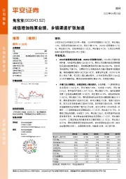 减值增加拖累业绩，乡镇渠道扩张加速