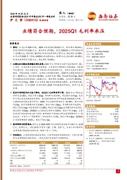 业绩符合预期，2025Q1毛利率承压