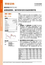 业绩高速增长,海外市场与多元化业务持续开拓