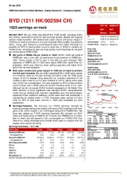 1Q25 earnings on track